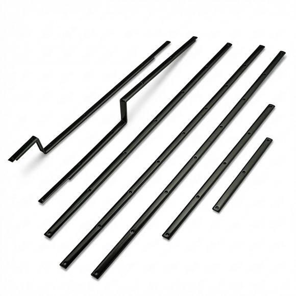 Carpet Hold Down Kit + Tailgate Retainers | Black | 66-77 Ford Bronco