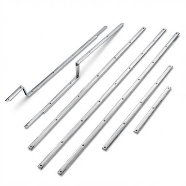 Carpet Hold Down Kit + Tailgate Retainers | OE Chrome | 66-77 Ford Bronco