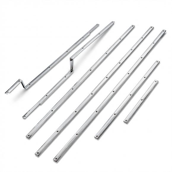 Carpet Hold Down Kit + Tailgate Retainers | OE Chrome | 66-77 Ford Bronco