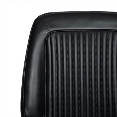 Front Bucket Seat Upholstery Covers | Black Smooth | 68-77 Ford Bronco