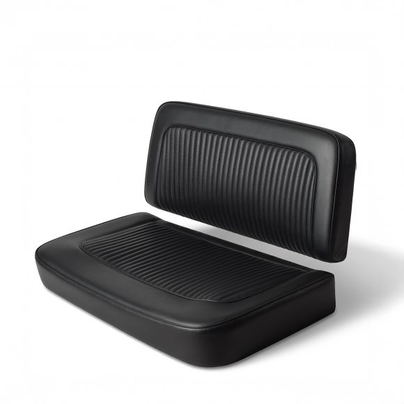 Rear Bench Seat Upholstery Cover | OE Black Rosette | 68-77 Ford Bronco