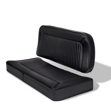 Rear Bench Seat Upholstery Cover | Black Smooth | 68-77 Ford Bronco