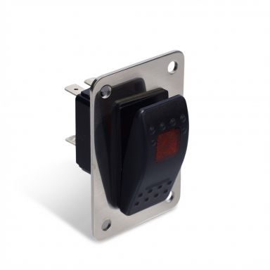 Custom Rocker Switch Panel | 1 Switch | Brushed Stainless