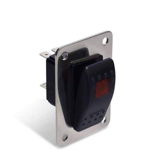 Custom Rocker Switch Panel | 1 Switch | Brushed Stainless