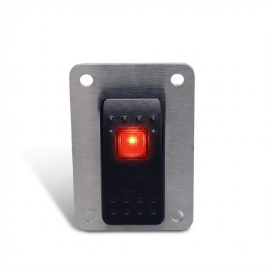 Custom Rocker Switch Panel | 1 Switch | Brushed Stainless