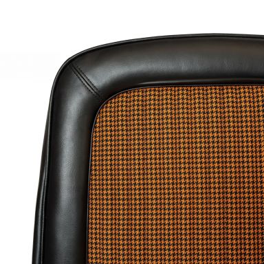Houndstooth Seat Upholstery Covers | Orange & Black | 68-77 Ford Bronco