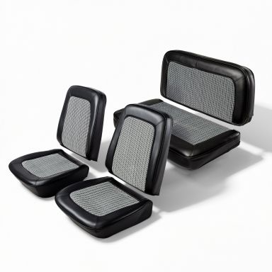Houndstooth Seat Upholstery Covers | White & Black | 68-77 Ford Bronco