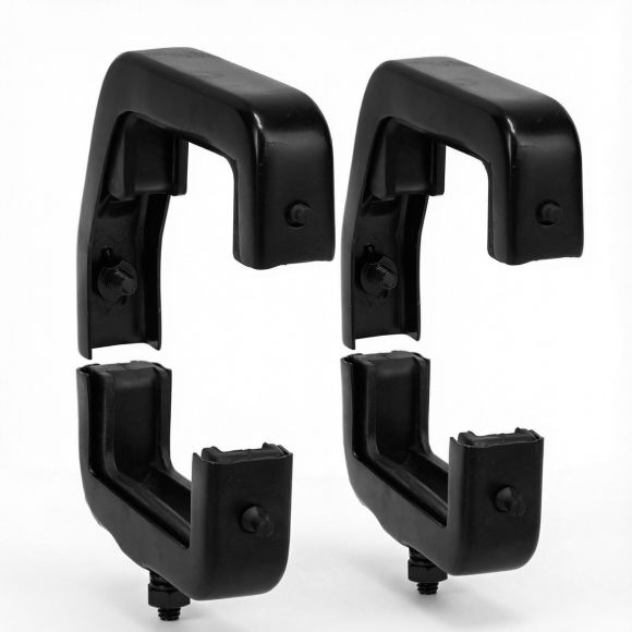 Radiator Mounts + Rubber Insulators | Black, 4-Core | 66-77 Ford Bronco