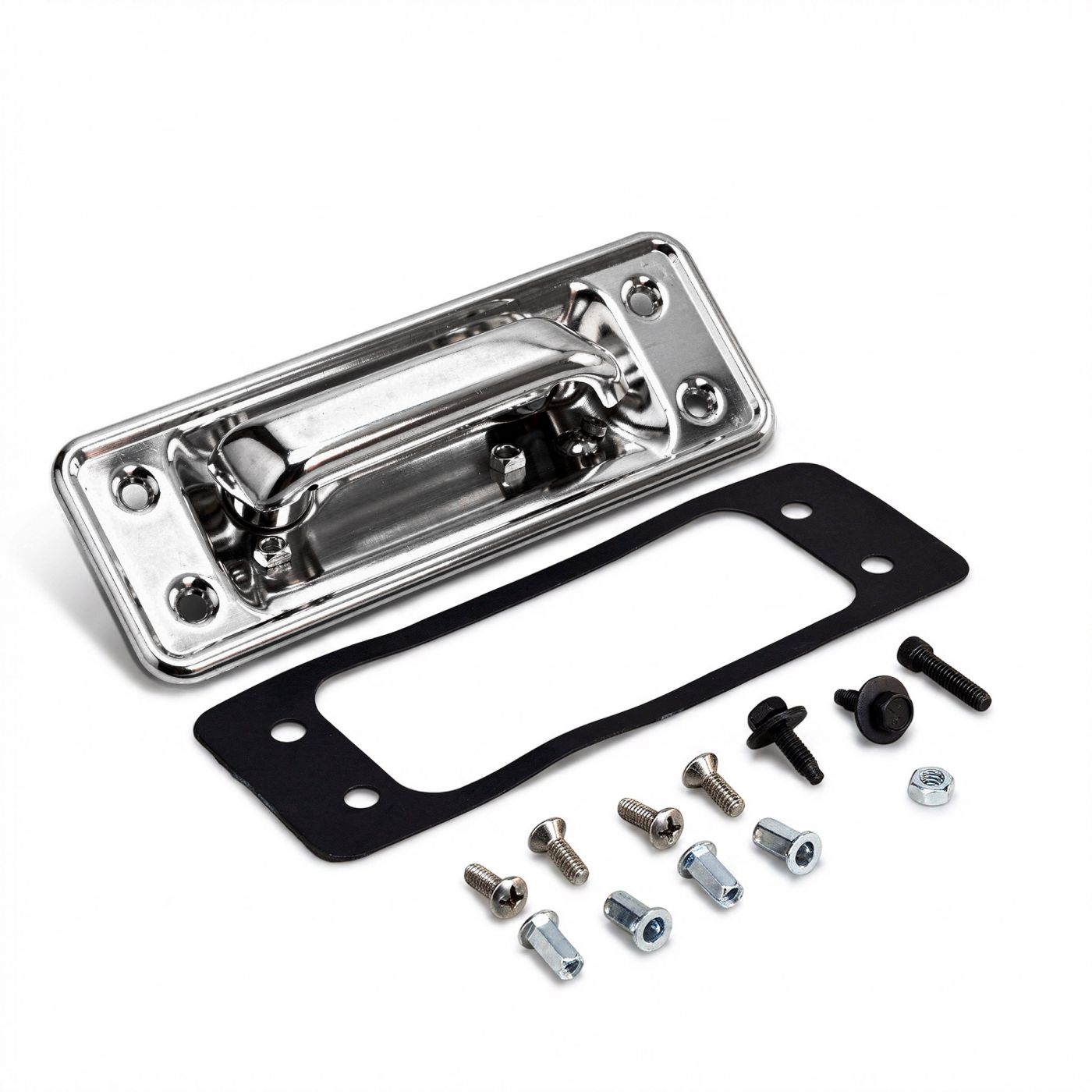 Complete Early Bronco Polished Stainless Tailgate Handle Kit