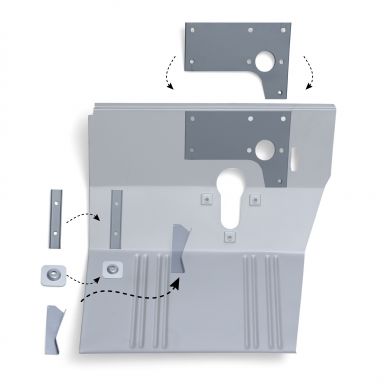 Firewall & Cowl Sheet Metal Kit | 8-piece + small parts | 68-77 Ford Bronco