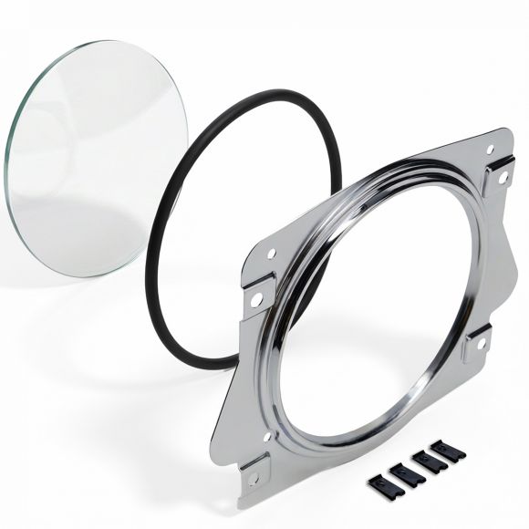 Chrome Instrument Cluster Bezel + Glass + Seal | 66-77 Bronco, 61-66 Ford Truck