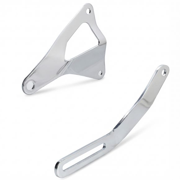 Chrome Alternator Brackets | SBF 289 302 351W V8 | 66-77 Ford Bronco