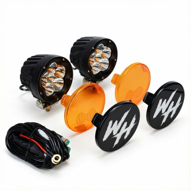 WH Revolution 5-inch LED Auxiliary Lights | Dual Off-Road Lights Kit + Covers