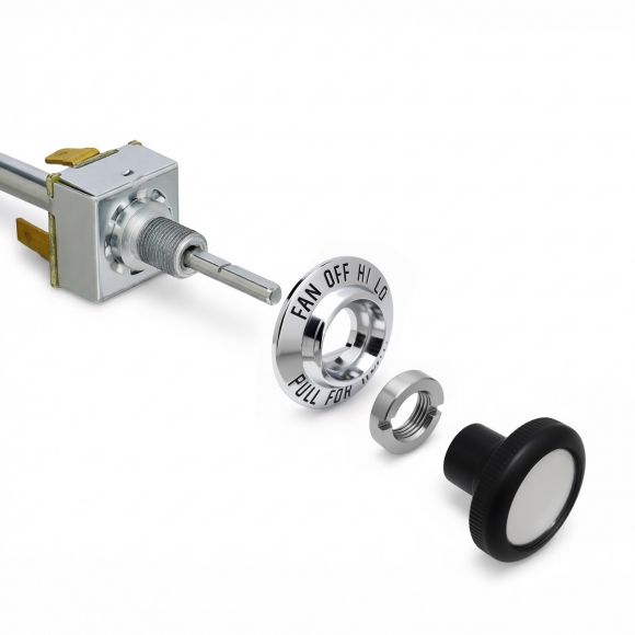 Heater Switch Cable + Bezel, Nut & Knob | 68-77 Ford Bronco