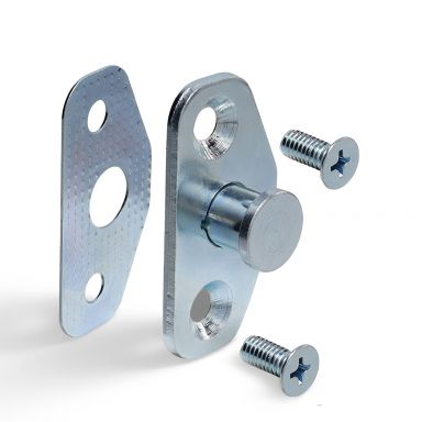 Door Latch Striker Plate + Shim | Each | 66-67 Ford Bronco