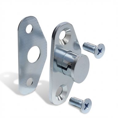 Door Latch Striker Plate + Shim | Each | 68-77 Ford Bronco