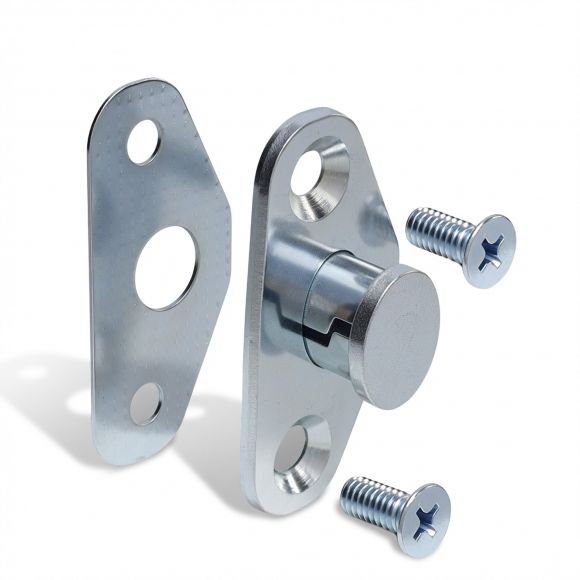 Door Latch Striker Plate + Shim | Each | 68-77 Ford Bronco