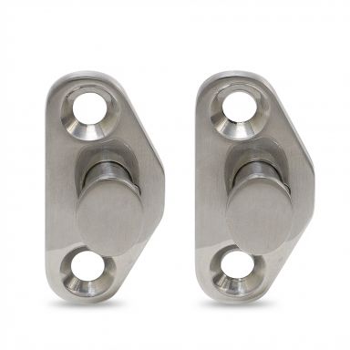 Door Striker Posts | Polished Stainless | 68-77 Ford Bronco