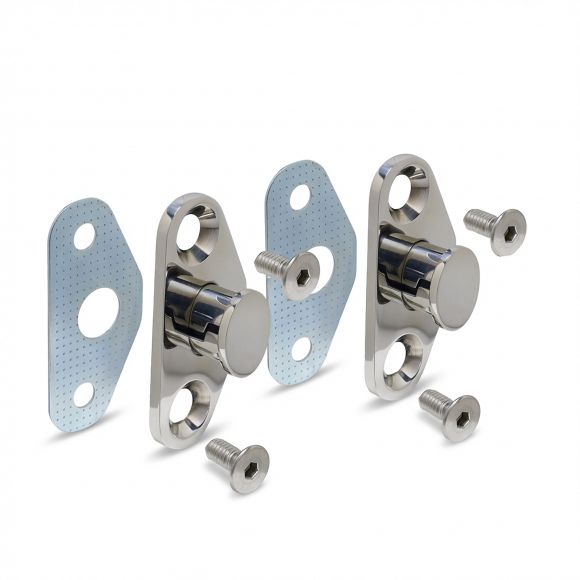 Door Striker Posts | Polished Stainless | 68-77 Ford Bronco