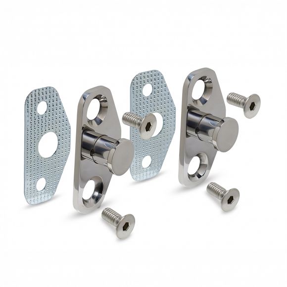 Door Striker Posts | Polished Stainless | 66-67 Ford Bronco