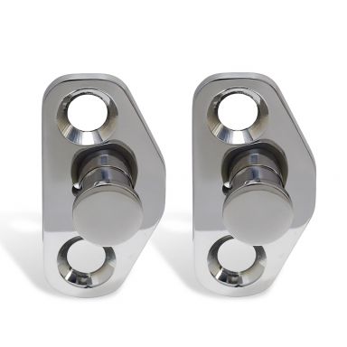 Door Striker Posts | Polished Stainless | 66-67 Ford Bronco