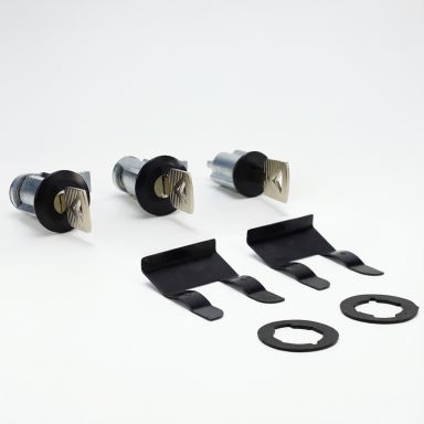 Door & Ignition Lock Set | Black Trim Bezel | 66-67 Bronco, 61-66 Ford Truck