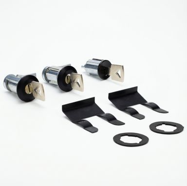 Door & Ignition Lock Set | Black Trim Bezel | 68-77 Ford Bronco