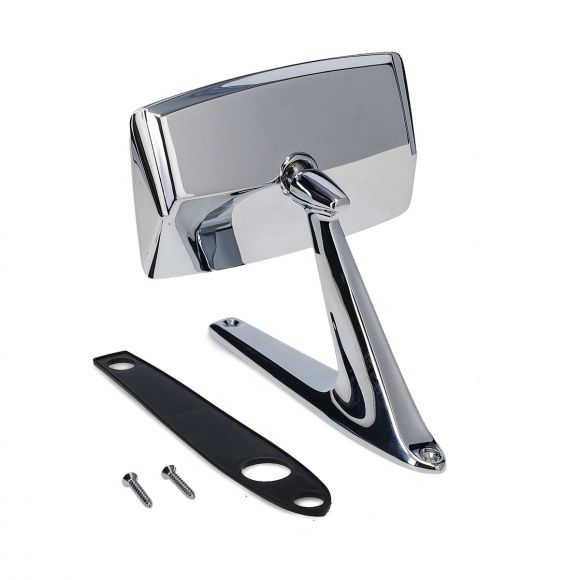 Door Side Mirror | Chrome, Convex Glass | 1967 Ford Bronco