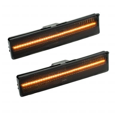 LED Amber Front Side Markers w/Smoke Lens | 80-86 Ford Bronco & Truck