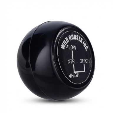 WILD HORSES Black J-Style Transfer Case Shifter Knob | 73-77 Ford Bronco