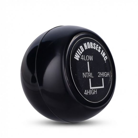 WILD HORSES Black J-Style Transfer Case Shifter Knob | 73-77 Ford Bronco