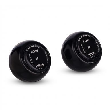 WILD HORSES Black Twin Stick Transfer Case Shifter Knobs