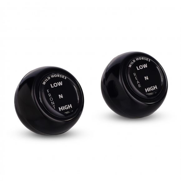 WILD HORSES Black Twin Stick Transfer Case Shifter Knobs