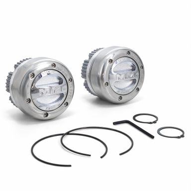 Mile Marker Stainless Locking Hubs | Dana 30/44, 19-spline | 66-92 Bronco, 73-93 F150