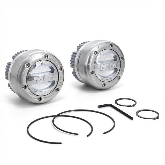 Mile Marker Stainless Locking Hubs | Dana 30/44, 19-spline | 66-92 Bronco, 73-93 F150