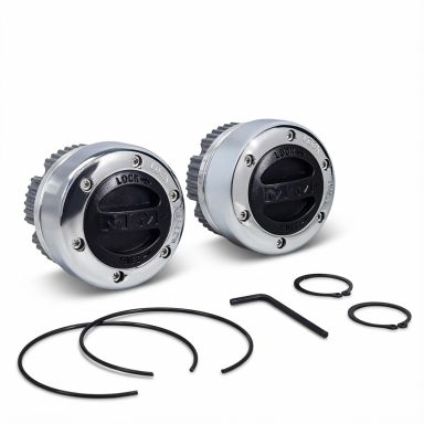 Mile Marker Chrome Locking Hubs | Dana 30/44, 19-spline | 66-92 Bronco, 73-93 F150