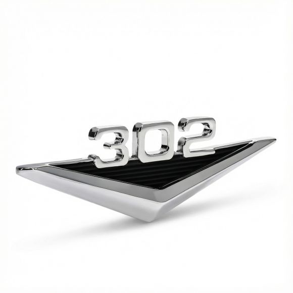 302 Fender Emblem + Clips | Early Style | 66-77 Ford Bronco