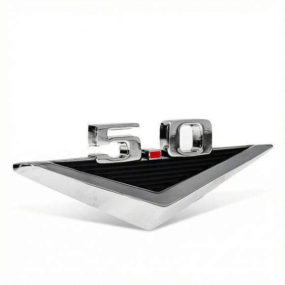 5.0 Fender Emblem + Clips | Early Style | 66-77 Ford Bronco