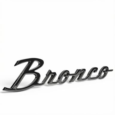 Bronco Script Fender Emblem | Black Chrome | 66-77 Ford Bronco