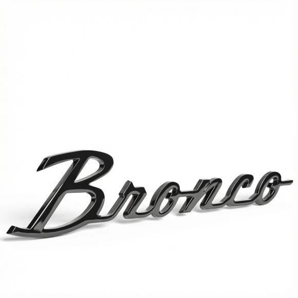 Bronco Script Fender Emblem | Black Chrome | 66-77 Ford Bronco