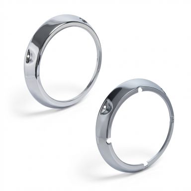Chrome Headlight Rings | OE-Type, PAIR | 66-77 Ford Bronco
