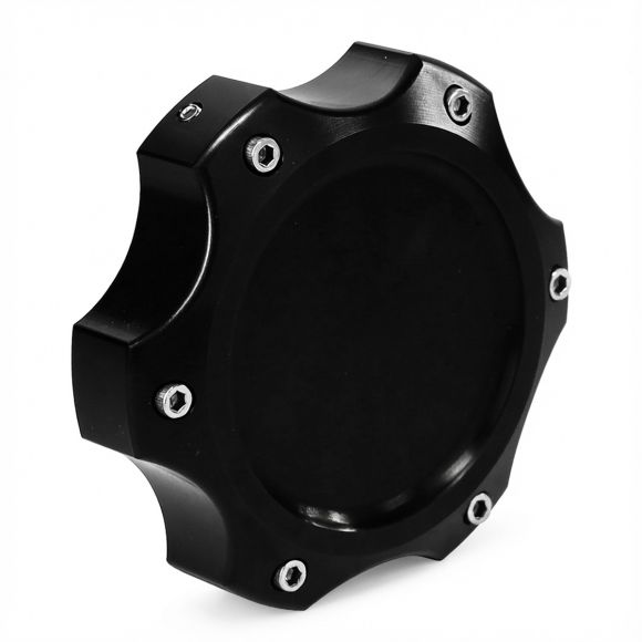 Black Billet 'Grabber' Fuel Cap Cover | for Non-Locking 2.80 inch OD Cap