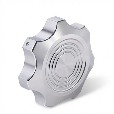 Route 66  Billet  Fuel Cap Cover | Silver | Fits Non-Locking 2.80 inch OD Cap