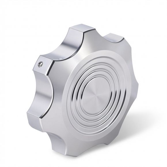 Route 66  Billet  Fuel Cap Cover Silver | for Non-Locking 2.80 inch OD Cap