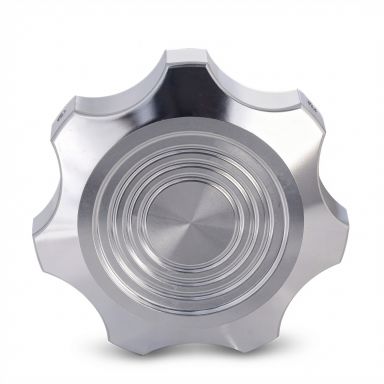 Route 66  Billet  Fuel Cap Cover | Silver | Fits Non-Locking 2.80 inch OD Cap