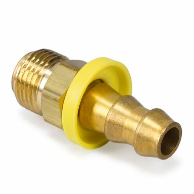 Hose End Fitting | Straight, Brass | 5/8 -18 Inverted Flare x 3/8 Barb