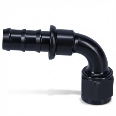 Socketless Hose End Fitting | 90-Degree | 10AN x 5/8 Barb