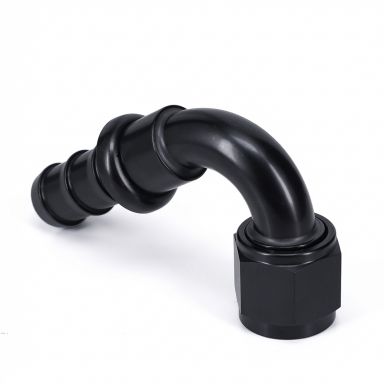 Socketless Hose End Fitting | 120-Degree | 10AN x 5/8 Barb