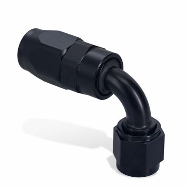 Full Flow Hose End Fitting | 90-Degree, Swivel-Seal | 6AN