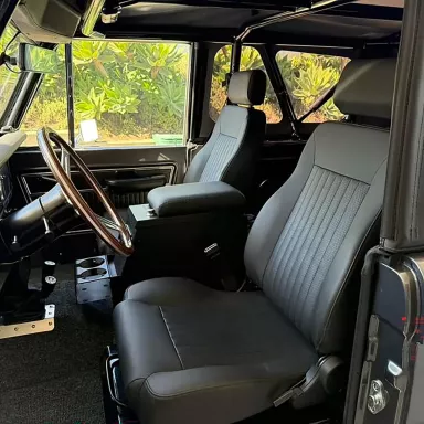 Caballo Front Bucket Seats | Black Pleated | 66-77 Ford Bronco